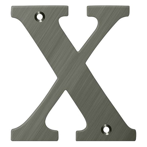 Deltana Residential Letter X Antique Nickel 4" RL4X-15A - main