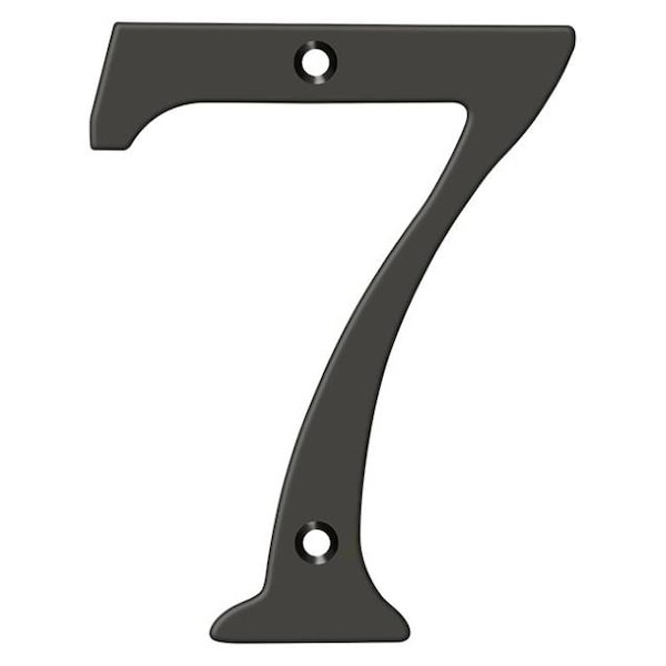 Deltana Numbers, Solid Brass Oil Rubbed Bronze 4" RN4-7U10B