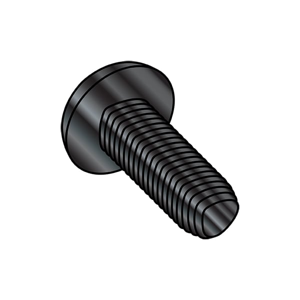 Zoro Select #8-32 x 3/8 in Phillips Pan Machine Screw, Black Oxide Steel, 10000 PK 0806RPPB - main