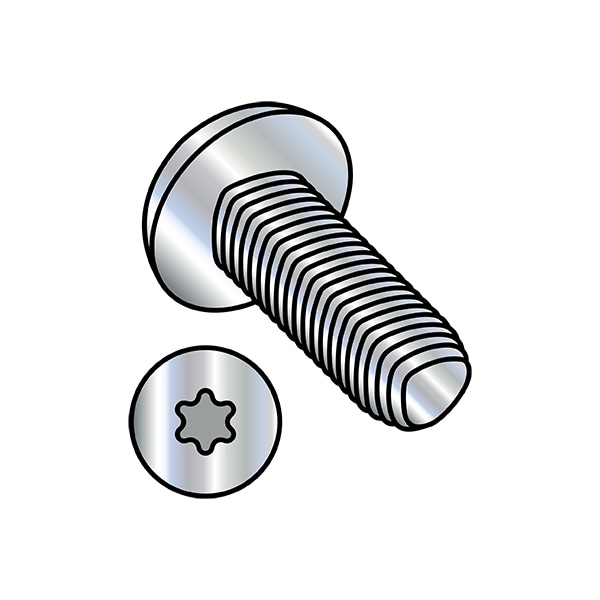 Zoro Select 5/16"-18 x 1 in Torx Pan Machine Screw, Zinc Plated Steel, 1500 PK 3116RTP - main