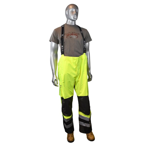 Radians Bib Overalls, Rip Stop Oxford, Hi-Vis Green, 3XL RW32-EZ1Y-3X - main