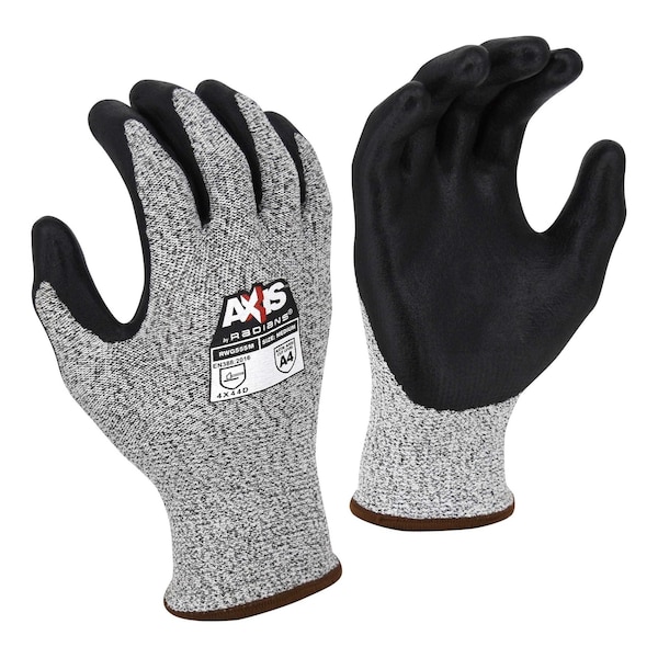 Radians Cut-Resistant Coated Gloves, Cut Level A4 , Dipped , Foam Nitrile , M RWG555M - main