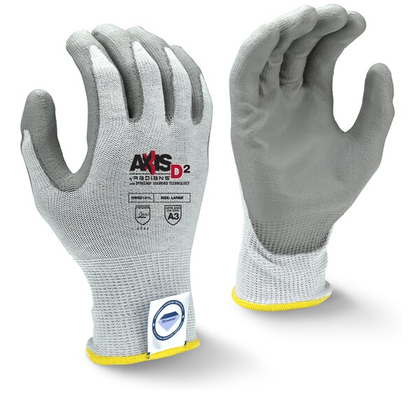 Radians Cut Resistant Coated Gloves, Cut Level A3 , Polyurethane , XL RWGD101TXL - main