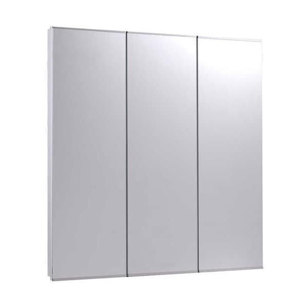 Ketcham 30" x 36" Fully Recessed Stainless Steel Trim TriView Medicine