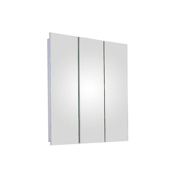 Ketcham 30" x 36" Fully Recessed Polished Edge TriView Medicine