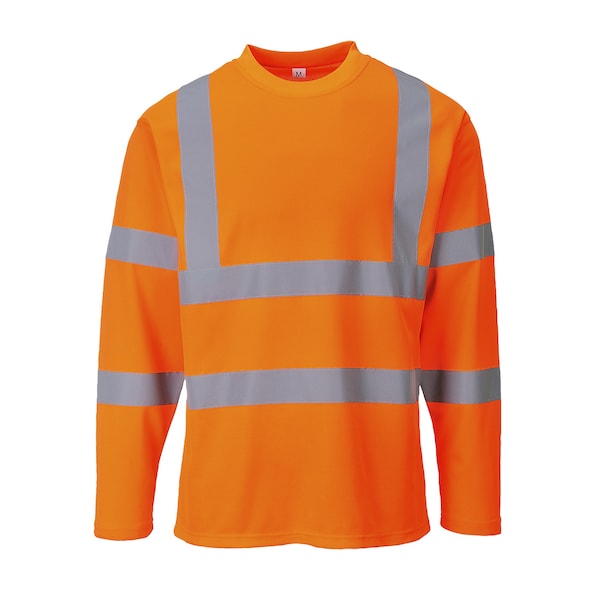 Portwest Hi-Vis T-Shirt Long Sleeves, Class 3, Type R, 55% Cotton, 45% Polyester, Orange, S S278 - main