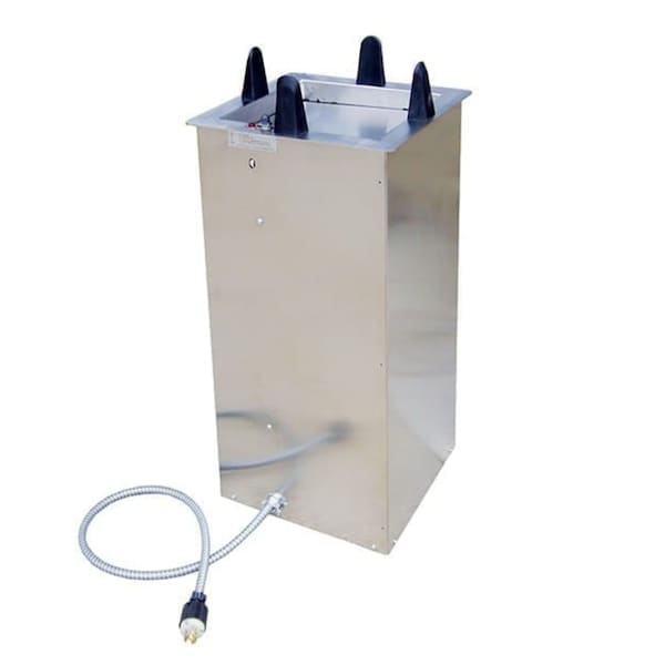 Lakeside Regular Heated Drop-In Square Plate Dispenser; 8-1/2" to 9-1/4" S6009 - main