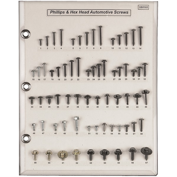 DISCO SB0103 Sheet Metal Screw, Hex Head Phillips Drive for Use with Metal