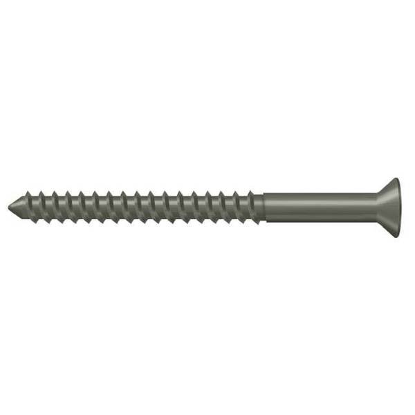Deltana Wood Screw, #10, 2-1/2 in, Nickel Steel SCWB1025U15A
