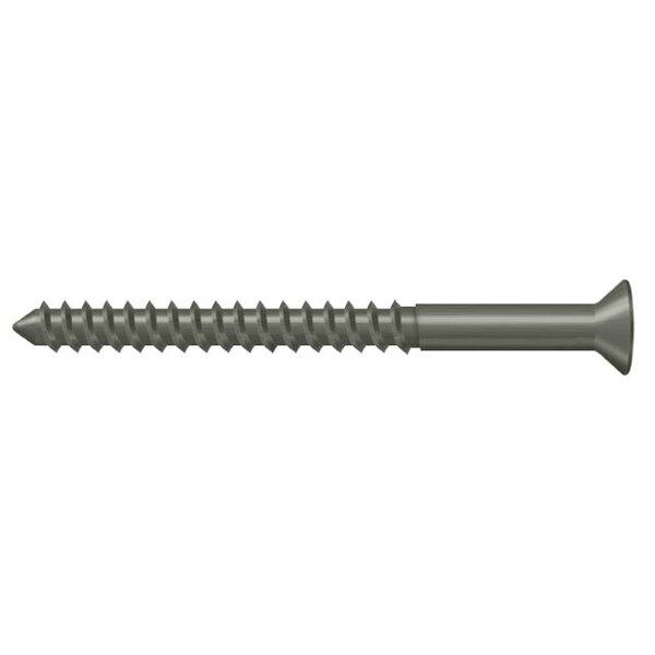 Deltana Wood Screw, #10, 2-1/2 in, Nickel Steel SCWB1025U15A