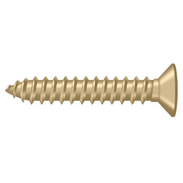 Deltana Wood Screw, Sb, #12 X 1-1/4" Satin Brass SCWB12125U4