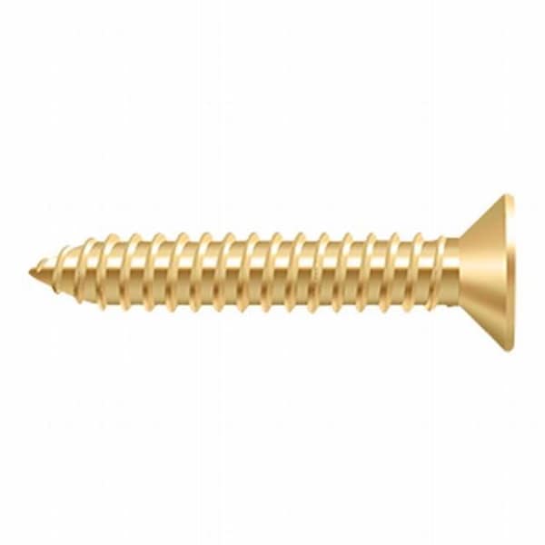 Deltana Wood Screw, Sb, #14 X 1-1/2" Lifetime Brass SCWB14125CR003