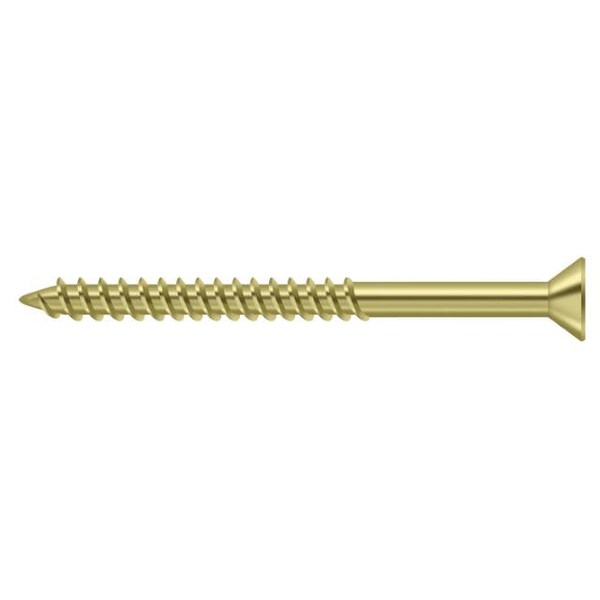 Deltana 2-1/2 in, Wood Screw, Plain Brass SCWS1025U3 - main