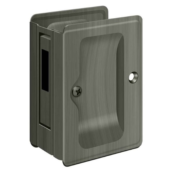 Deltana Hd Pocket Lock, Adj, 3-1/4" X 2 1/4" Sliding Door Rcvr Antique Nickel SDAR325U15A - main
