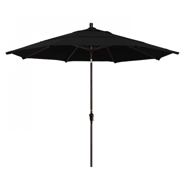California Umbrella Patio Umbrella, Octagon, 110.5" H, Sunbrella Fabric, Black 194061037522 - main