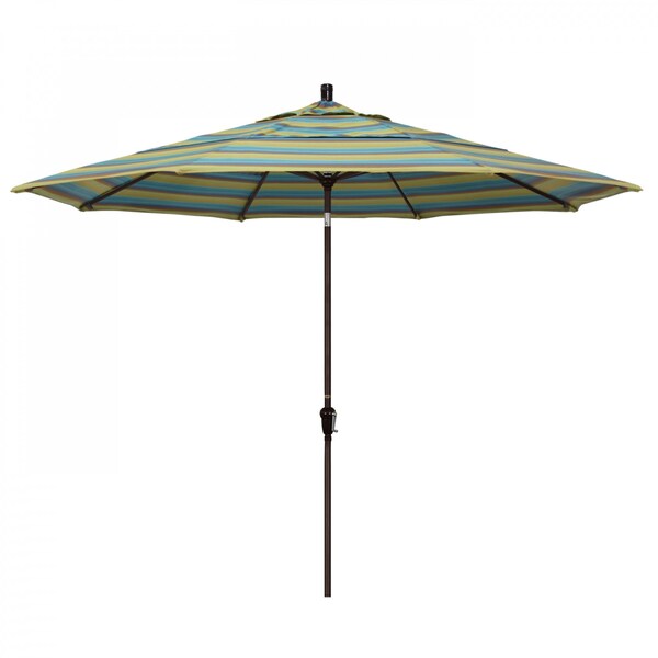 California Umbrella Patio Umbrella, Octagon, 110.5" H, Sunbrella Fabric, Astoria Lagoon 194061037775 - main