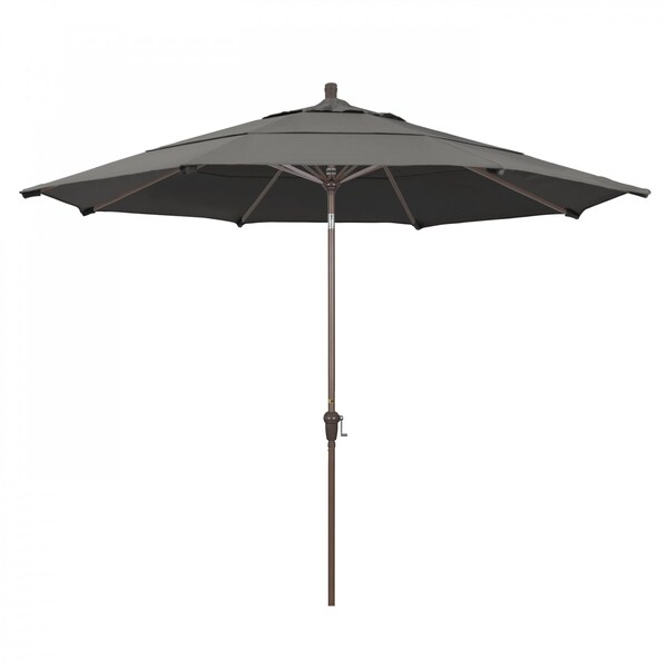March Patio Umbrella, Octagon, 110.5" H, Sunbrella Fabric, Charcoal SDAU118900-54048-DWV