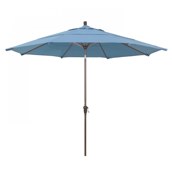 March Patio Umbrella, Octagon, 110.5" H, Sunbrella Fabric, Air Blue SDAU118900-5410-DWV