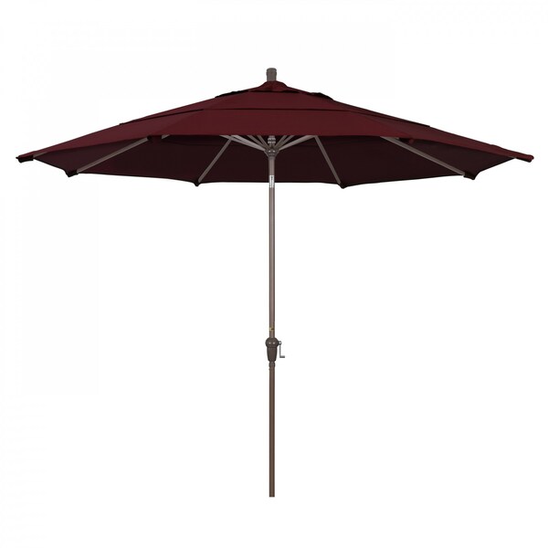 March Patio Umbrella, Octagon, 110.5" H, Pacifica Fabric, Burgundy SDAU118900-SA36-DWV