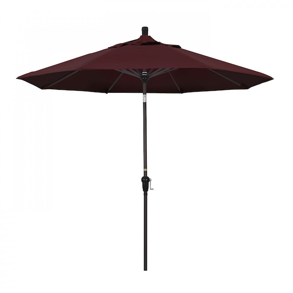 March Patio Umbrella, Octagon, 102.38" H, Pacifica Fabric, Burgundy SDAU908117-SA36