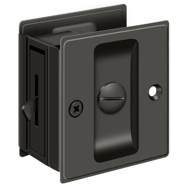 Deltana Pocket Lock, 2-1/2" X 2-3/4" Privacy Oil Rubbed Bronze SDL25U10B - main