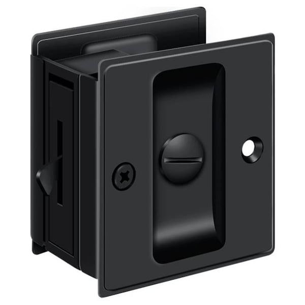Deltana Pocket Lock, 2-1/2" X 2-3/4" Privacy Black SDL25U19 - main