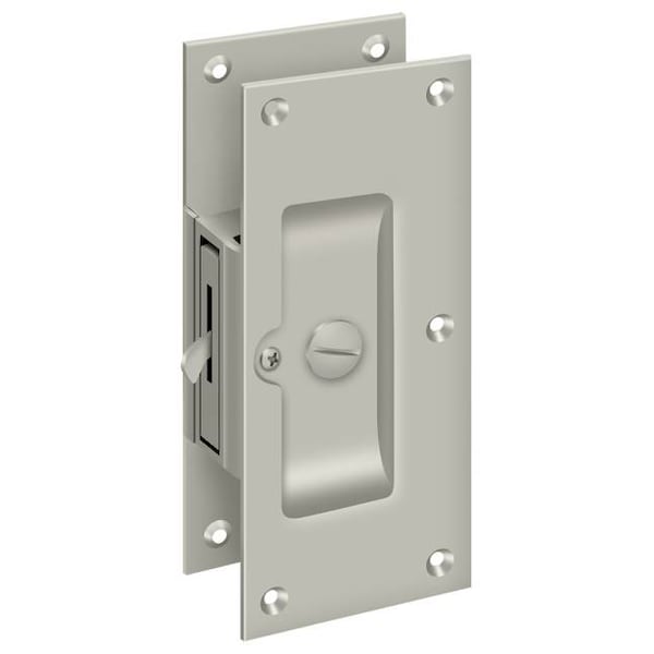 Deltana Decorative Pocket Lock 6", Privacy Satin Nickel SDL60U15