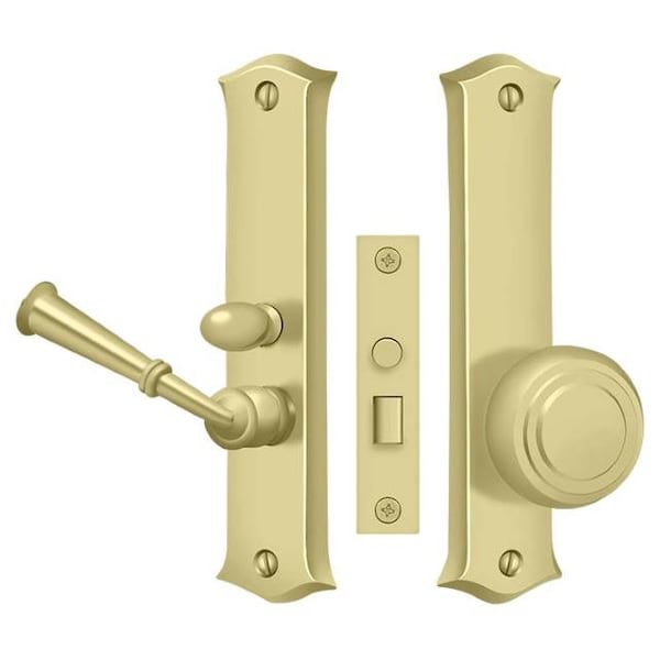 Deltana Storm Door Latch, Classic, Mortise Lock Bright Brass SDL688U3