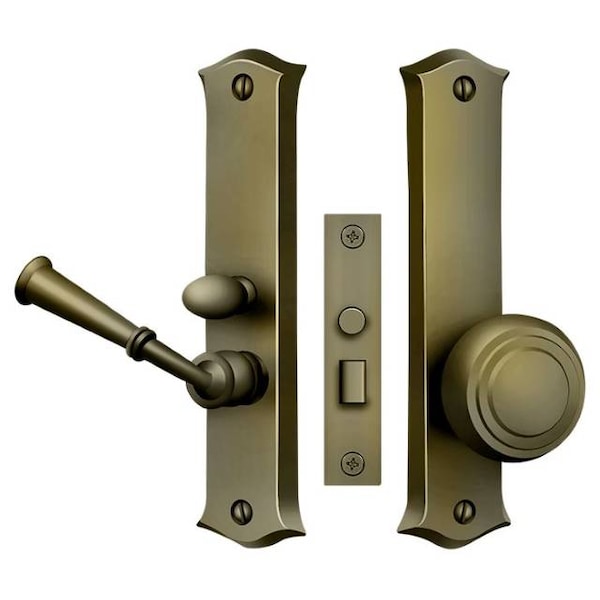Deltana Storm Door Latch, Classic, Mortise Lock Antique Brass SDL688U5