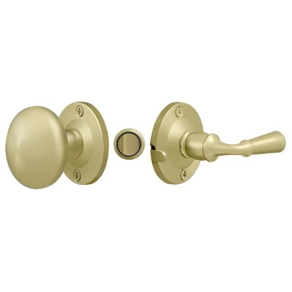 Deltana Storm Door Latch, Round, Tubular Lock Unlacquered Bright Brass SDL980U3-UNL - main