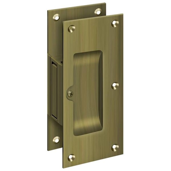 Deltana Decorative Pocket Lock 6", Passage Antique Brass SDP60U5 - main