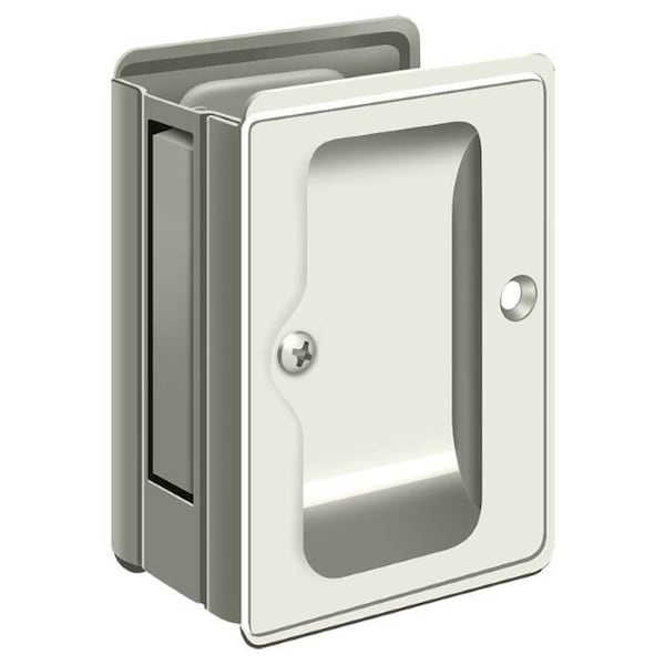 Deltana Heavy Duty Pocket Lock, Adj, 3-1/4" X 2 1/4" Passage Bright Nickel SDPA325U14