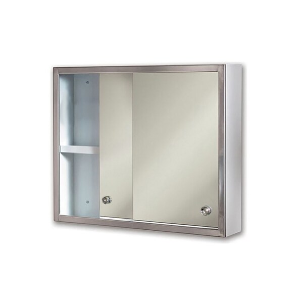 Ketcham 24" x 20" Surface Mounted Polished Edge Sliding Door Medicine Cabinet SD-2420