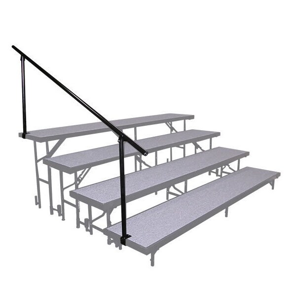 National Public Seating Side Guard Rails for 4-Level Risers SGR4L - main