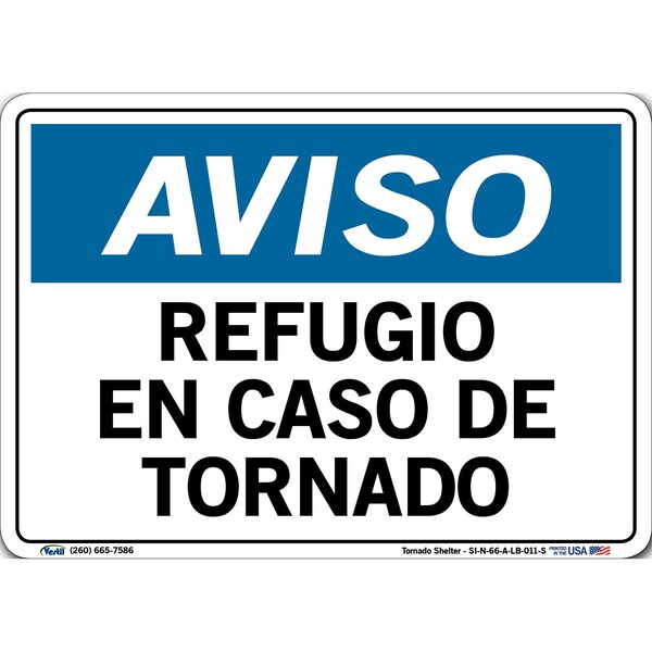 Vestil Vinyl Label Sign, 7-1/2" Height, 10-1/2" Width, Vinyl Label, Rectangle, Spanish SI-N-66-A-LB-011-S