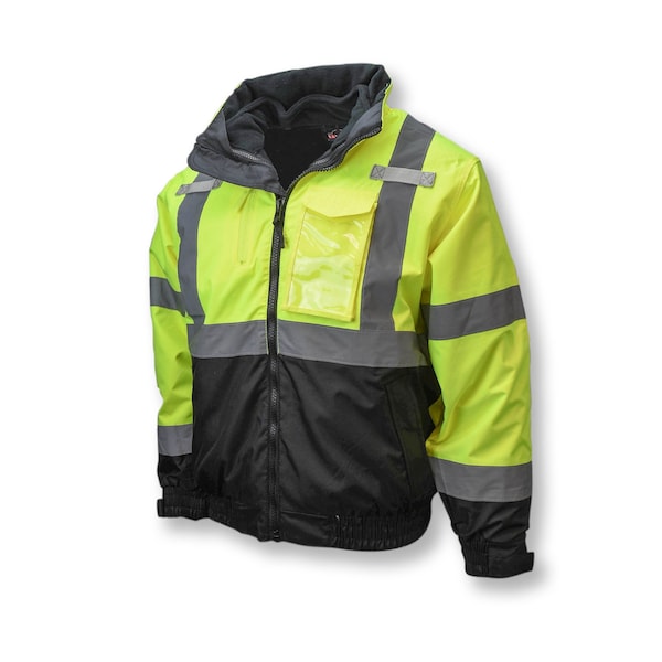 Radians Radians SJ210B Three-in-One Deluxe High Visibility Bomber Jacket SJ210B-3ZGS-M