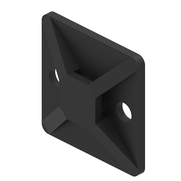 Burndy 1" L, 1" W, Black Plastic Cable Tie Mounting Base, Cable Tie Duty: Not Applicable CTB125AA4C0 - main