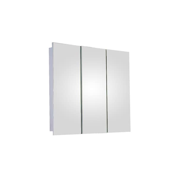 Ketcham 30" x 30" Surface Mounted Polished Edge Tri-View Medicine Cabinet SM-3030PE - main