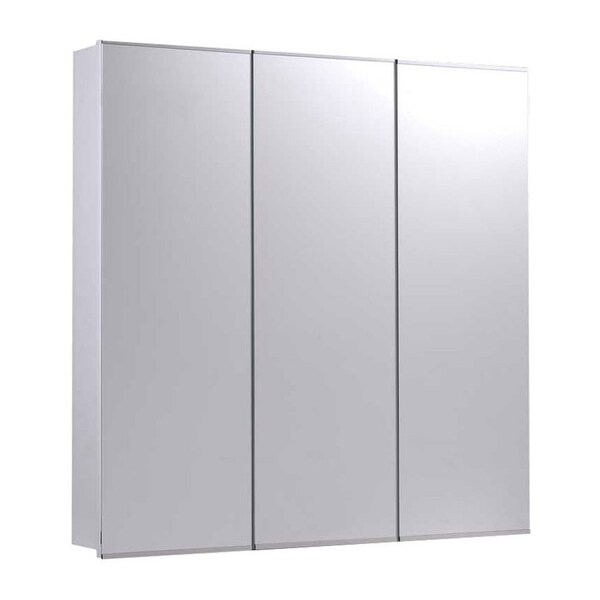 Ketcham 30" x 36" Surface Mounted Stainless Steel Trim Tri-View Cabinet SM-3036 - main