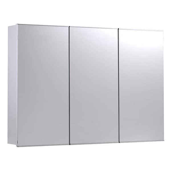 Ketcham 36" x 30" Surface Mounted Stainless Steel Trim Tri-View Cabinet SM-3630