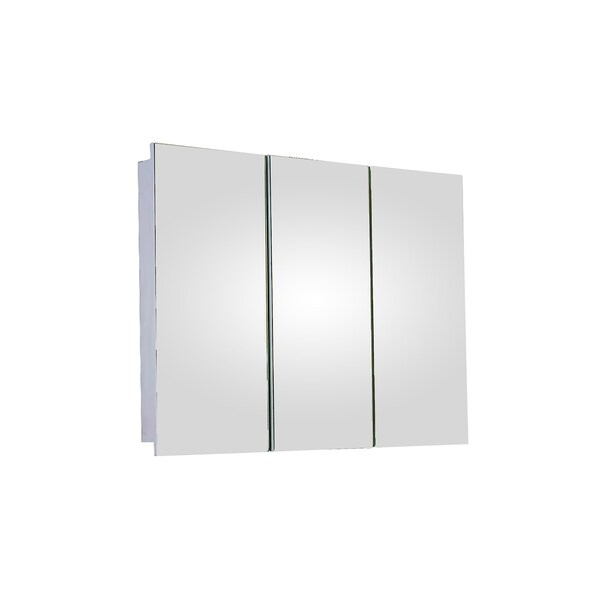 Ketcham 30" x 30" Surface Mounted Polished Edge Tri-View Medicine Cabinet SM-3030PE