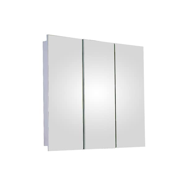 Ketcham 36" x 36" Surface Mounted Polished Edge Tri-View Medicine Cabinet SM-3636PE