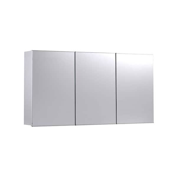 Ketcham 48" x 30" Surface Mounted Stainless Steel Trim Tri-View Cabinet SM-4830 - main