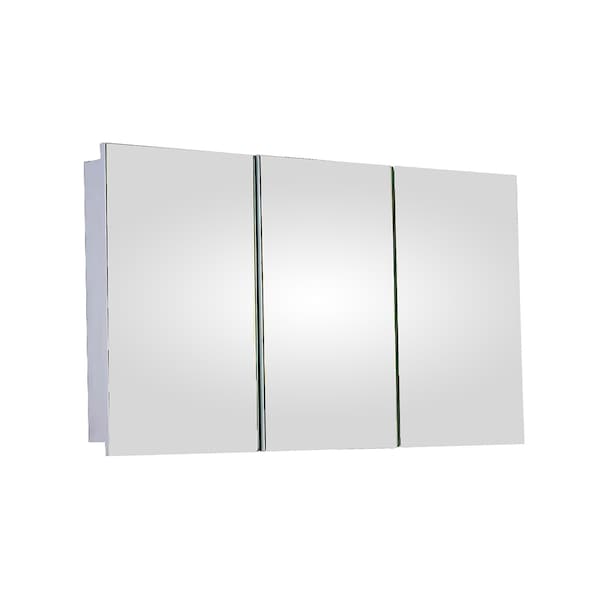 Ketcham 48" x 30" Surface Mounted Polished Edge Tri-View Medicine Cabinet SM-4830PE