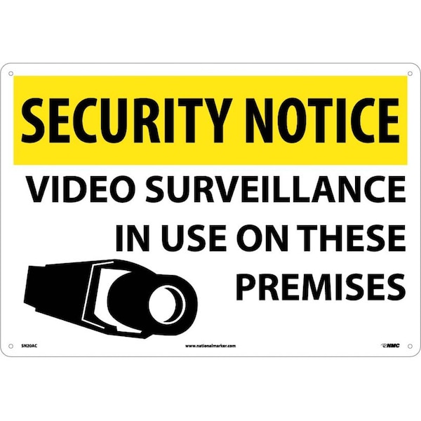 Nmc Security Notice Video Surveillance In Use Sign, SN20AC SN20AC - main