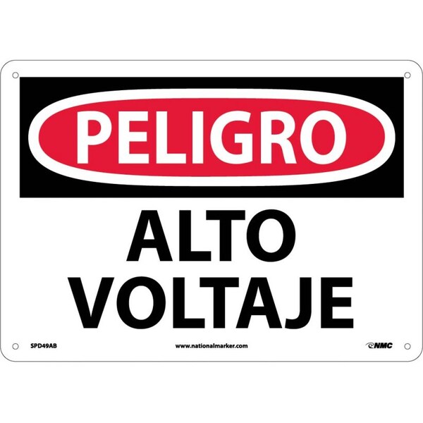 Nmc Danger High Voltage Sign - Spanish, SPD49AB SPD49AB - main