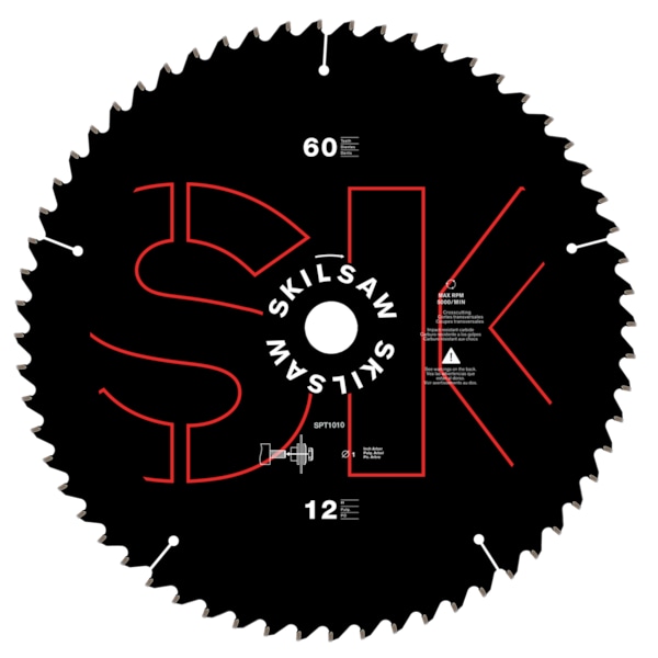 Skil Circular Saw Blade, 12", 60T SPT1010 Zoro