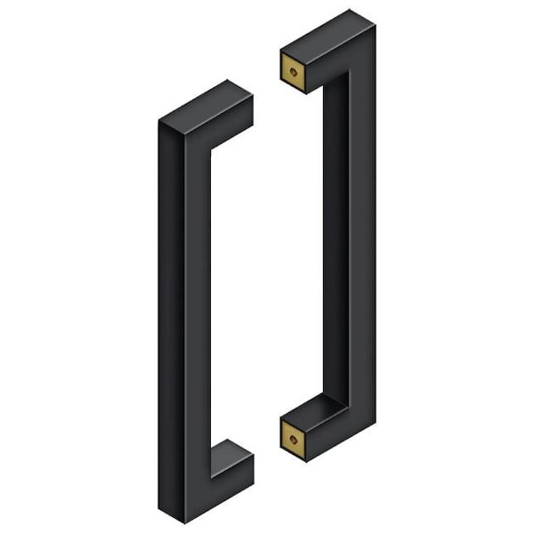 Deltana Back To Back Contemporary Pull Black 12" SSPBB1210U19