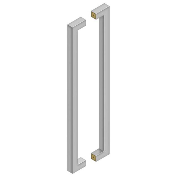 Deltana Back To Back Contemporary Pull Satin Stainless Steel 24" SSPBB2410U32D - main