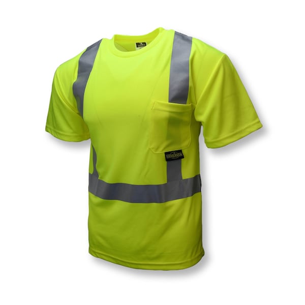 Radians T-Shirt, Type R Class 2, R, Birdseye Mesh, Hi-Vis Green, 5X ST11-2PGS-5X - main